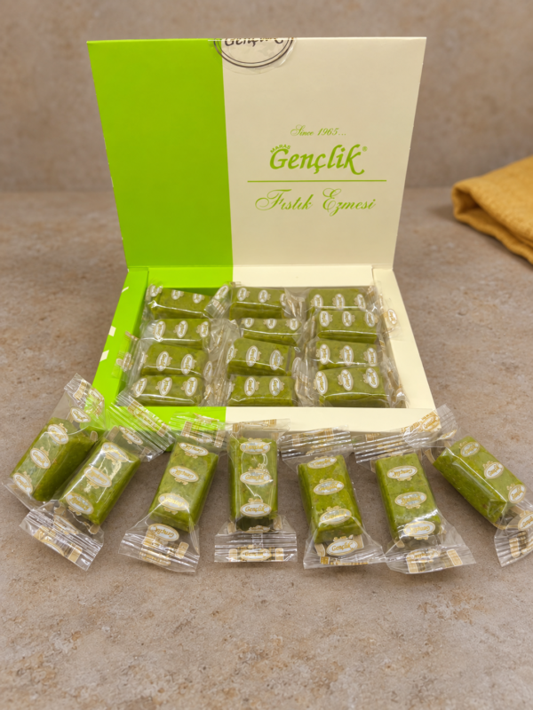 Gençlik kutusunda tek tek ambalajlı tablet fıstık ezmesi, 220 g